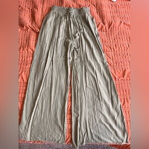 American Eagle Olive Green Wide Leg Soft Pants